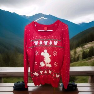 Disney Mickey Mouse Christmas Holiday  Sweater.‎ Ladies Large